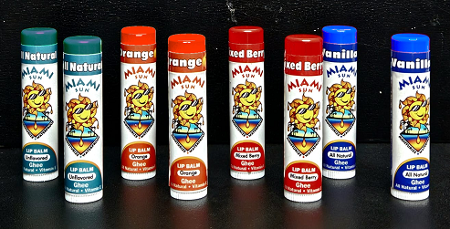 Miami Sun lip balm variety pack.