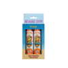 Two orange lip balms, Miami Sun brand.