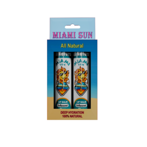 Two pack of Miami Sun lip balm.