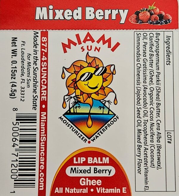 Miami Sun Mixed Berry Lip Balm